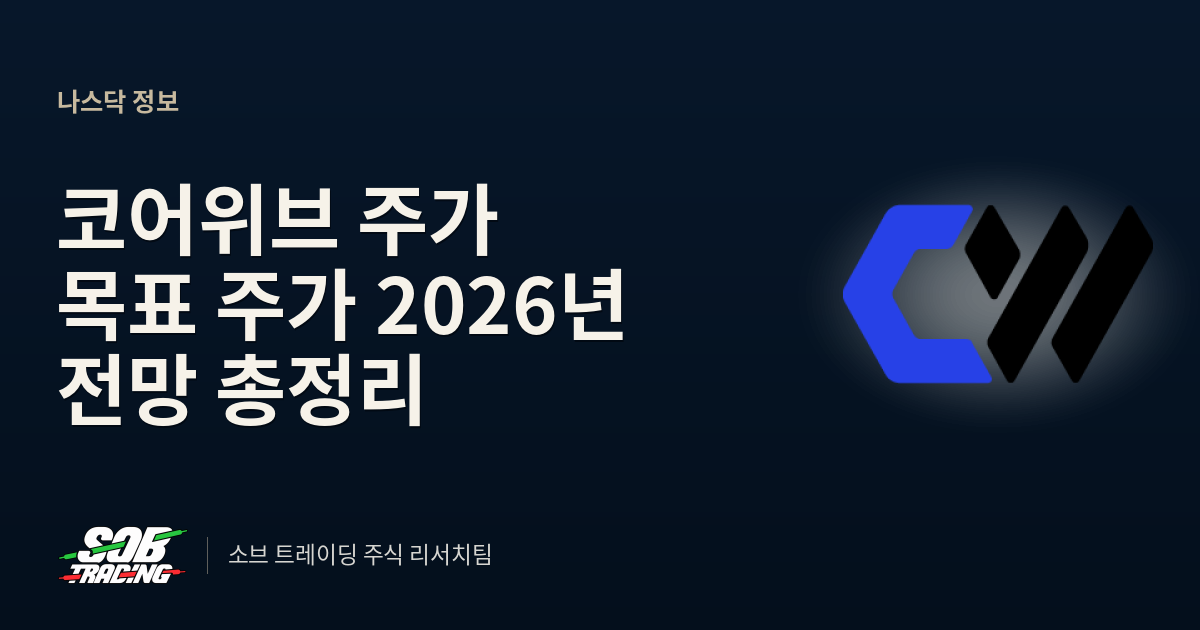 코어위브 주가 목표 주가 2026년 전망 총정리